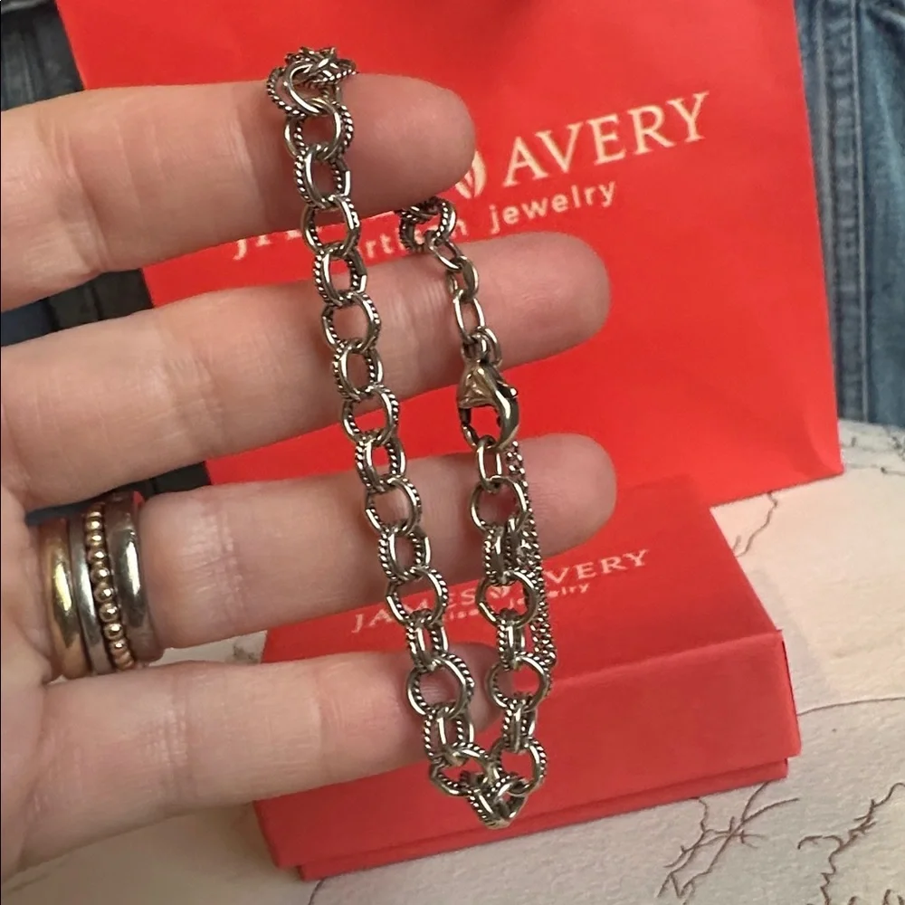 James Avery double linked charm bracelet small - Picture 4 of 7